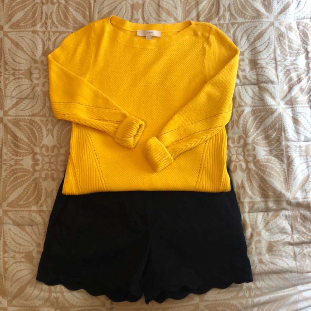 LOFT golden yellow sweater S